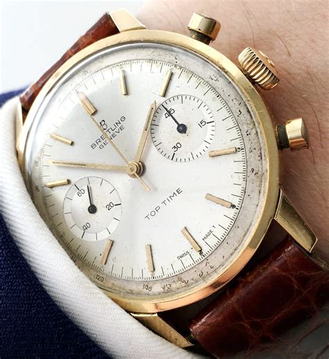 breitling 1950's watches|vintage breitling top time chronograph.